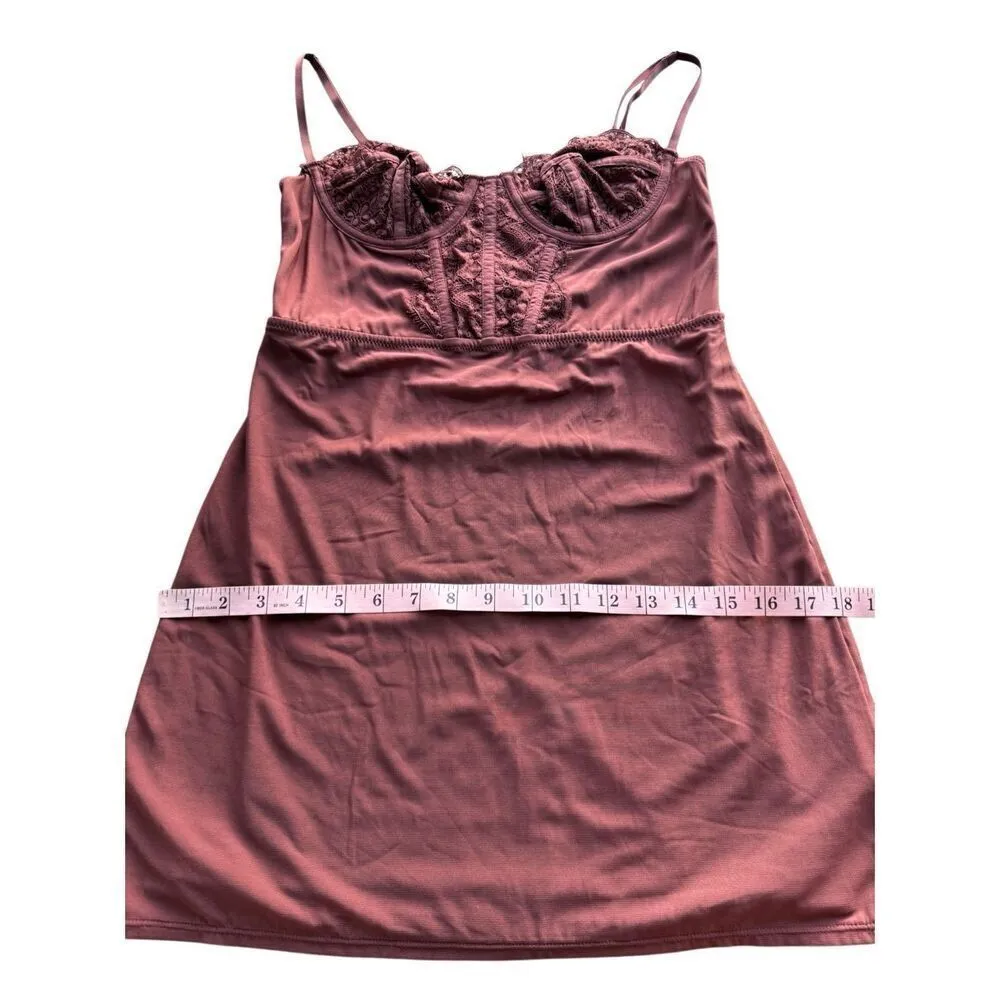 Urban Outfitters Brenna Bustier Mini Dress In The color Chocolate - Image 11