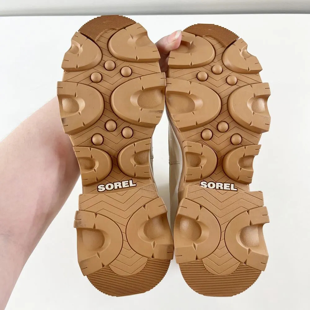 SOREL Brex Chelsea Waterproof Ankle Boots Natural Sea Salt Ivory Cream - Image 9