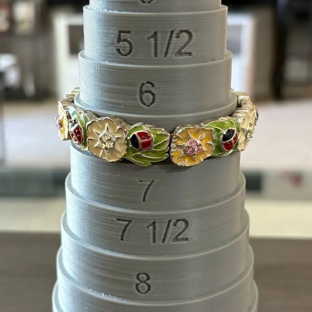 Enamel Ladybug Crystal Bracelet Yellow - Image 4