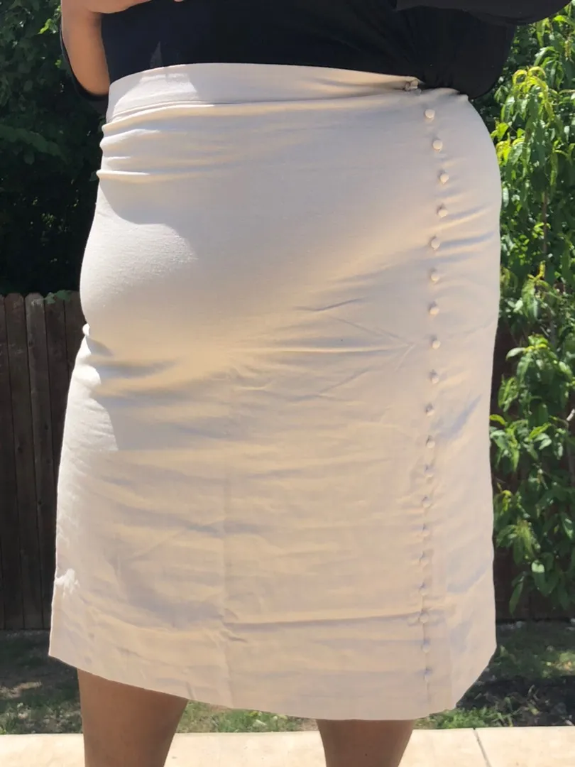 Button Slit Midi Skirt - Image 3