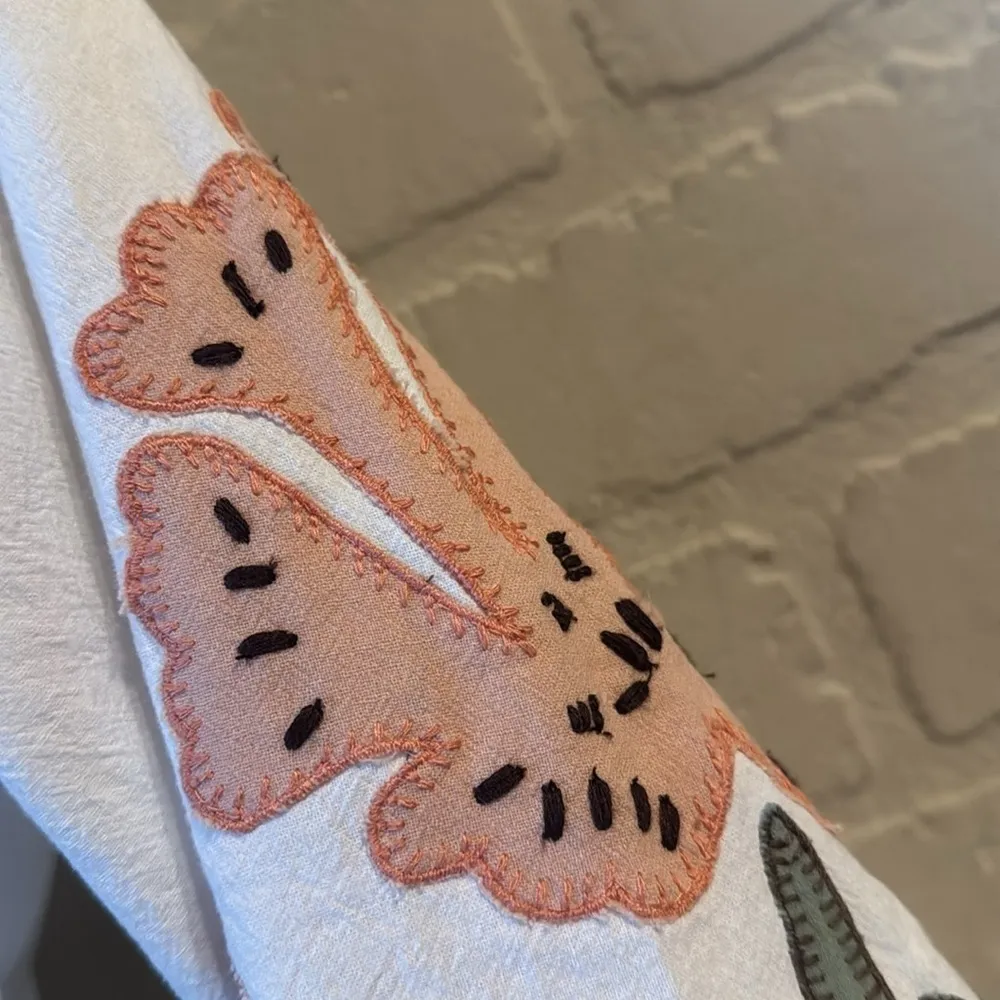 Free People tunic In Bloom shirt Spring Summer White Pullover Top Blouse small - Image 5