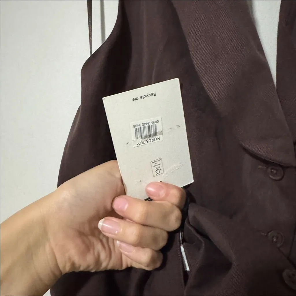 NWT Reformation Alistair Vest Brown Size 10 - Image 6