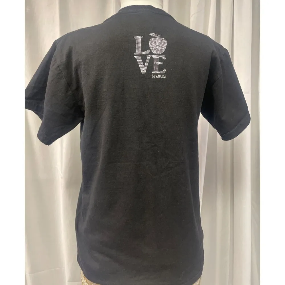 The Phantom Women's Black multicolor LOVE Short Sleeve T - Image 2