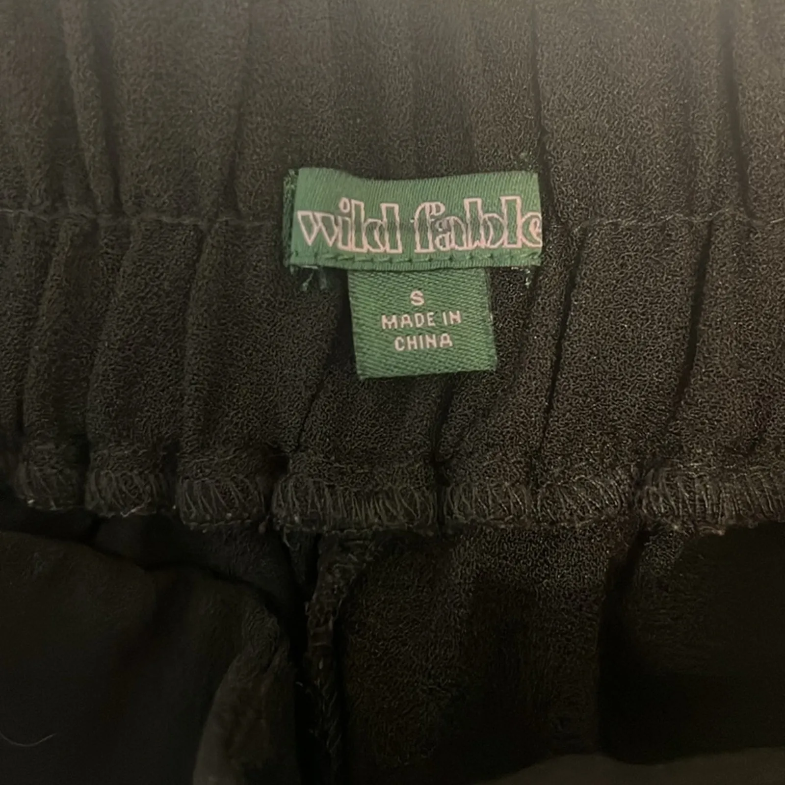 Wild Fable Track Pants Womens S Black Blue Stripe Pull On Crop Athletic Stretch - Image 4