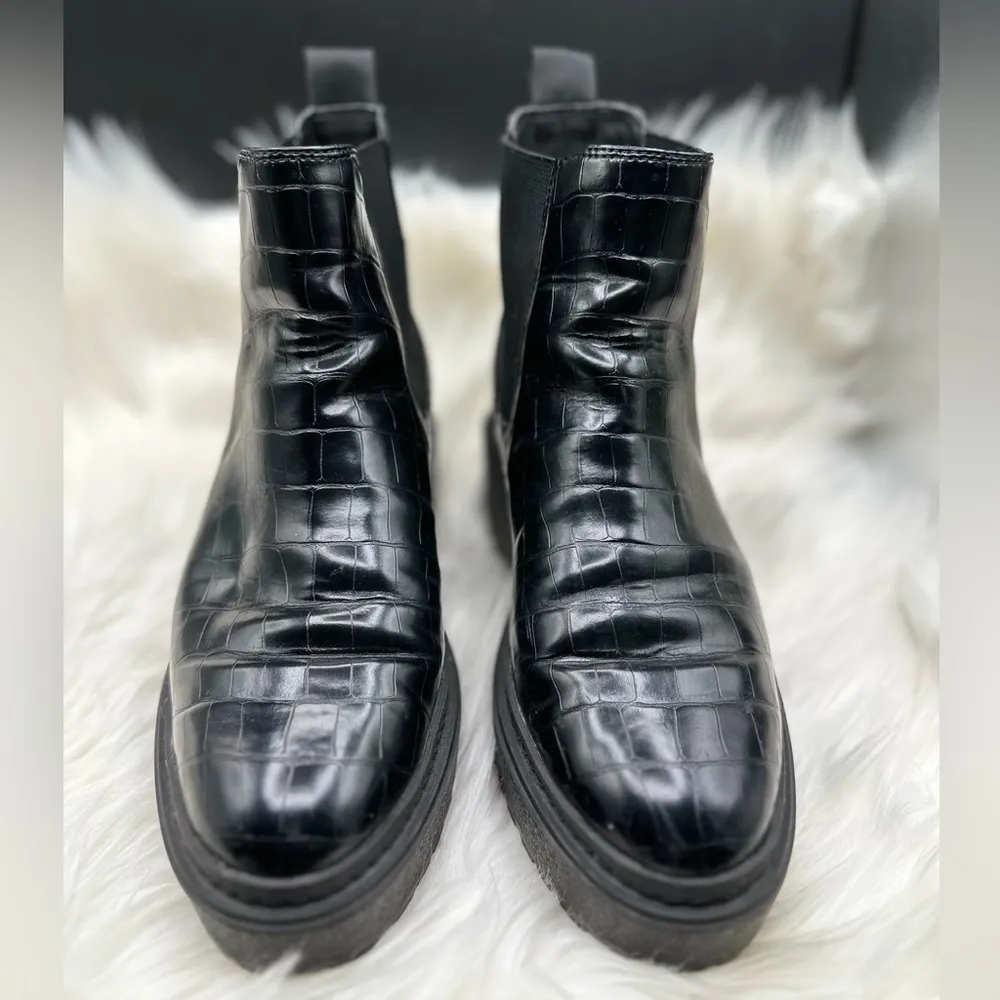 Chunky Black Boots BP Nordstrom Size 8.5 - Image 3