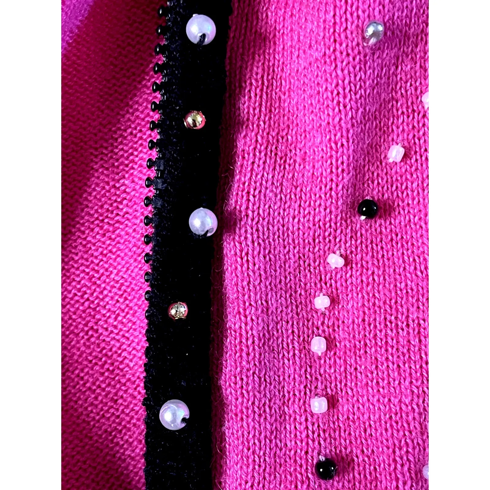 Jack B Quick 90s Pink Perfume Knit Cardigan size Medium - Image 14