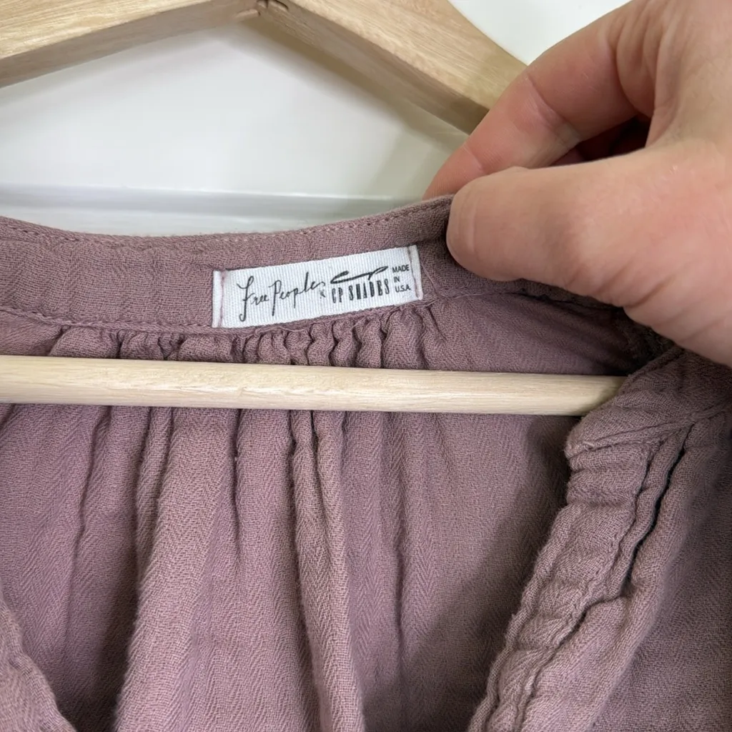 Free People CP shades dolman sleeve cotton gauze blouse - Image 5