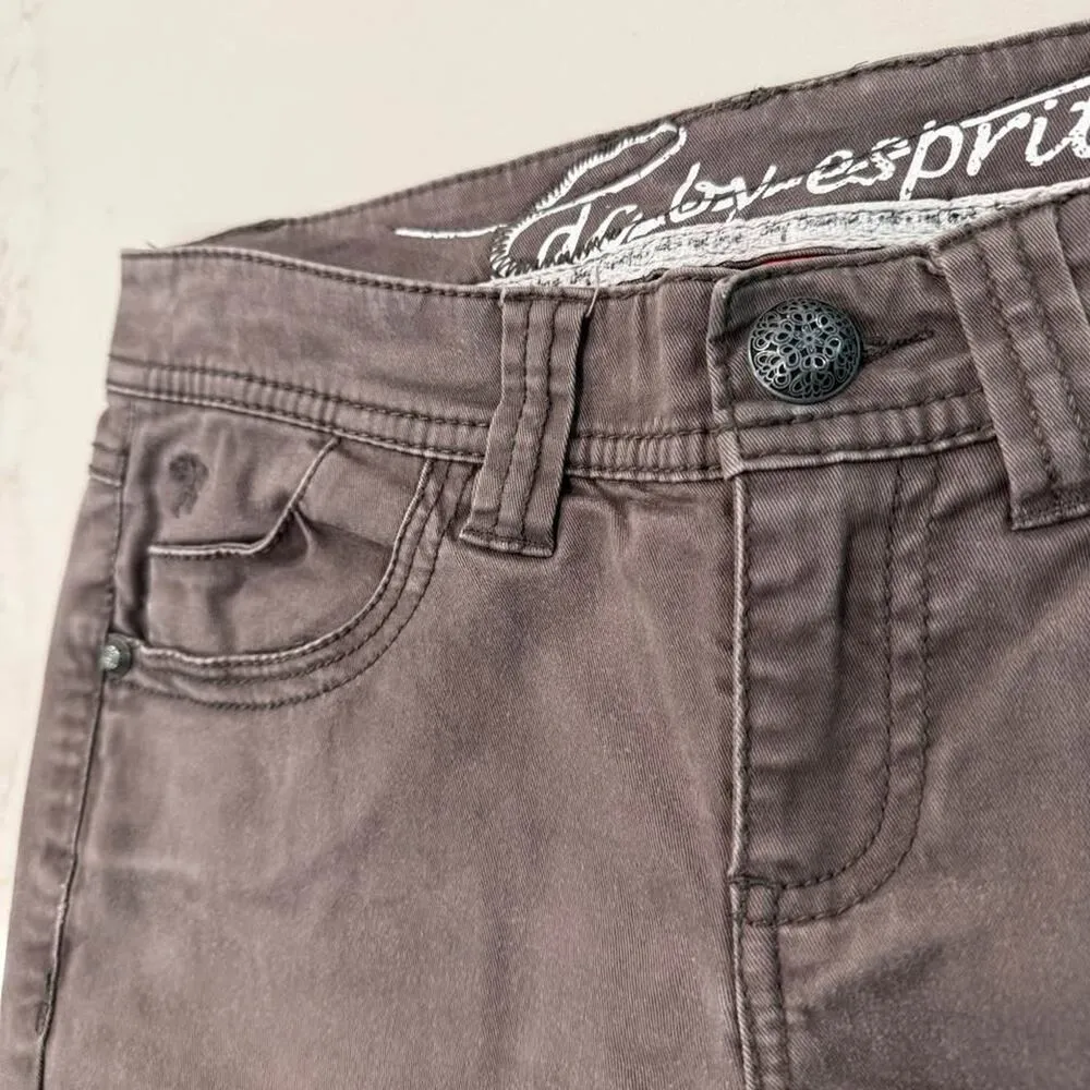 Vintage Y2K EDC by Espirit Low Rise Slim Straight Pants Women's 32 Brown Casual - Image 4