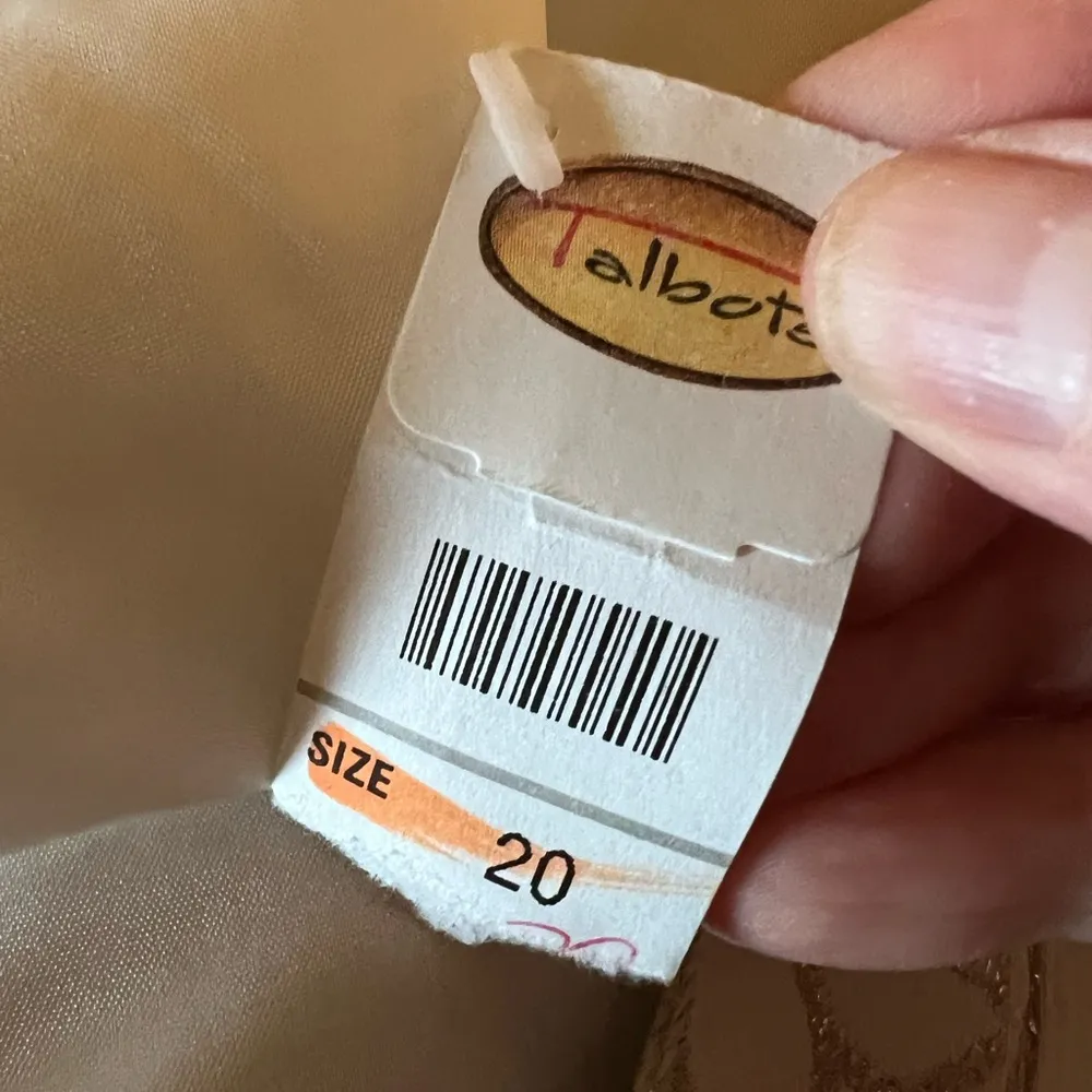 Talbots Skirt All Over Floral Print Glitter Metallic Lined Vintage NWT Size 20 - Image 11