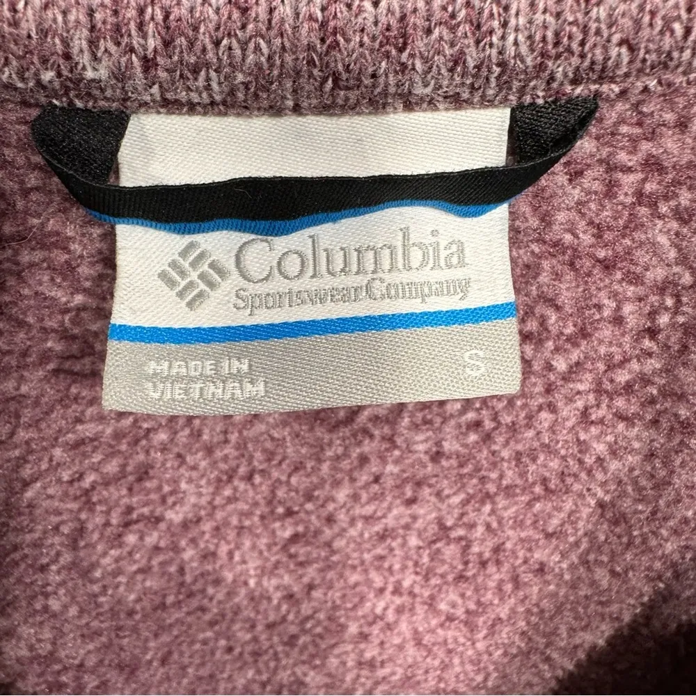 Columbia Plum Purple Zip Front Fleece Zip Front Jacket Size Small - Image 7