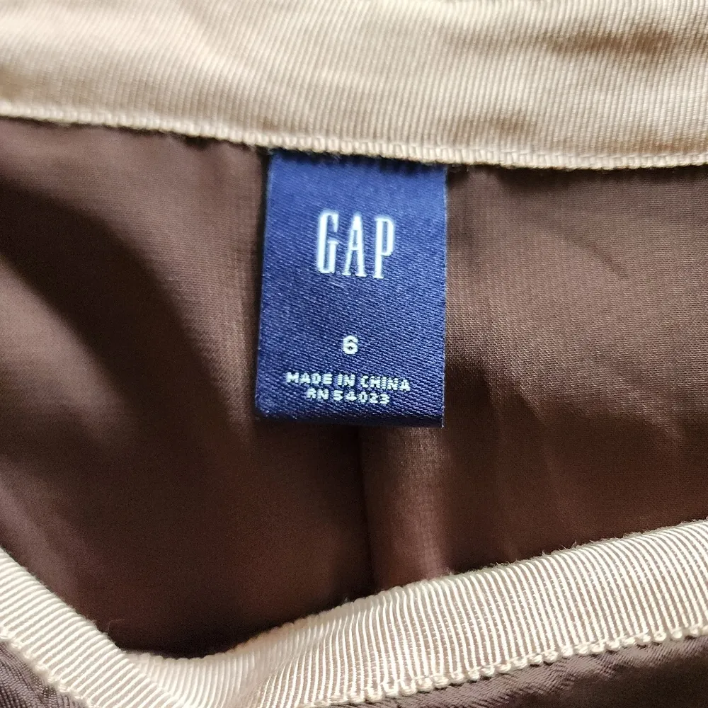 Gap Brown & Pink Y2K Colorblock Silk Pleated Skirt Size 6 - Image 5