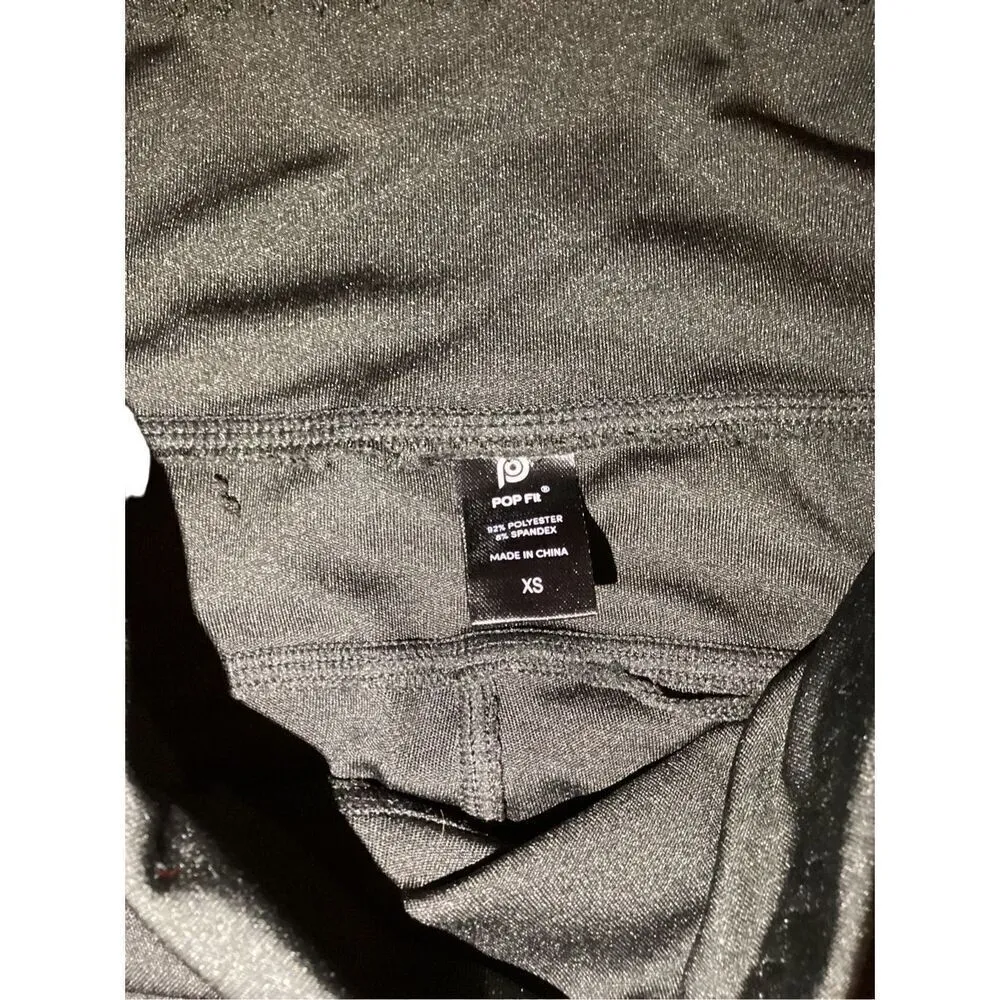 Nwot High Waisted Fishnet Leggings With Pockets Sexy Athletic Sporty Lounge Ever Black Size XS - Image 4