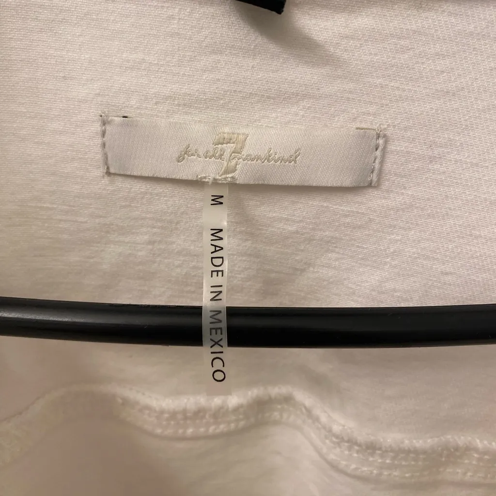 7 For All Mankind White Jean Jacket - Image 5