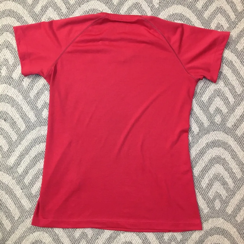 ADIDAS ClimaLite Pink V-Neck Shirt, Medium - Image 3