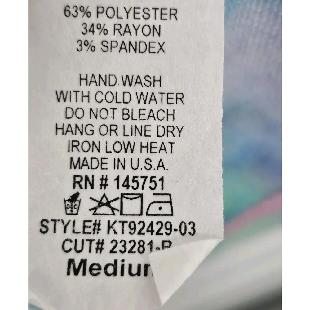 Fantastic Fawn Colorful Tie-Dye Cut Out V-Neck Oversized Top Womens Size M - Image 5