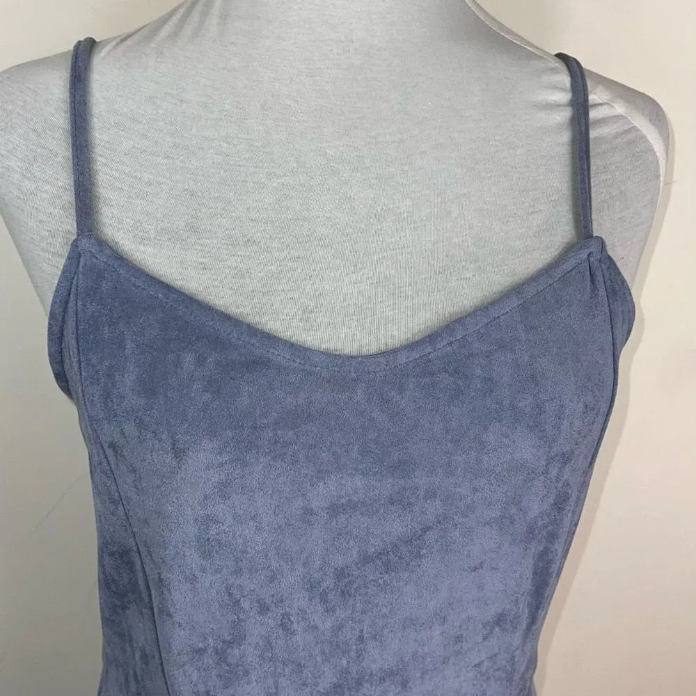 Bishop + Young Elizabeth Crosby Gabrielle Faux Suede Slip Dress (M) - Image 4