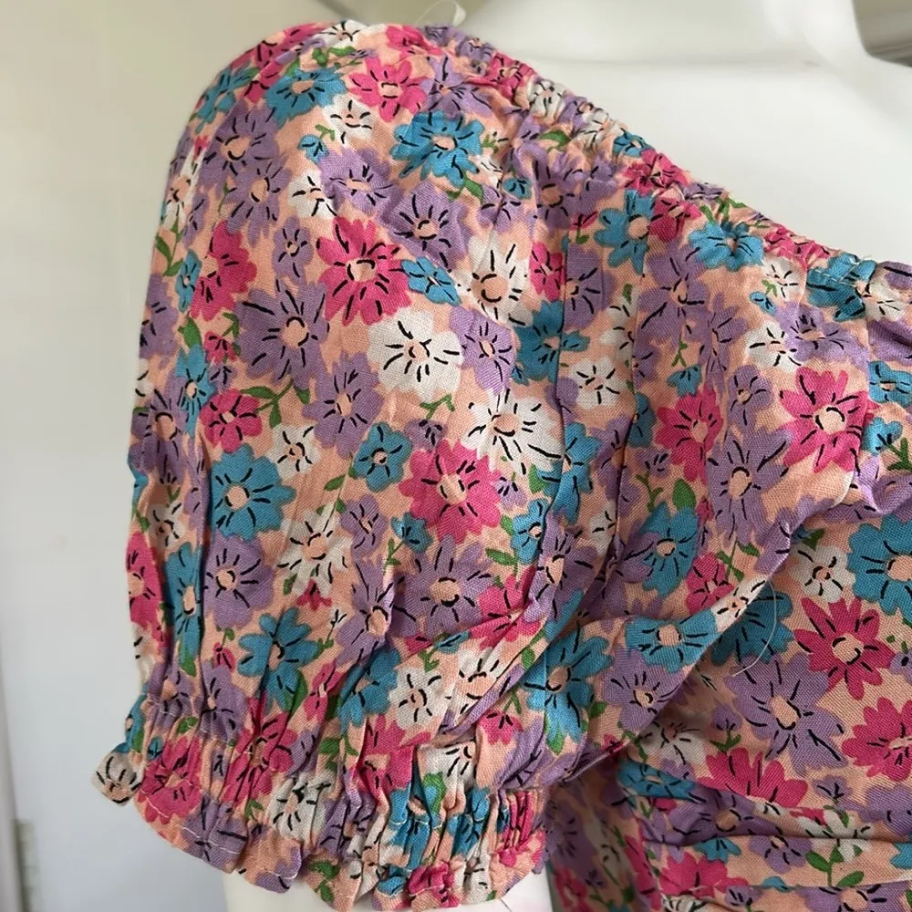 Floral Puff Sleeve Top - Image 3
