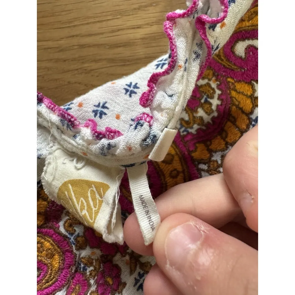 Anthropologie Lilka Maggie Embroidered White Paisley Sleeveless Dress Small Boho - Image 6