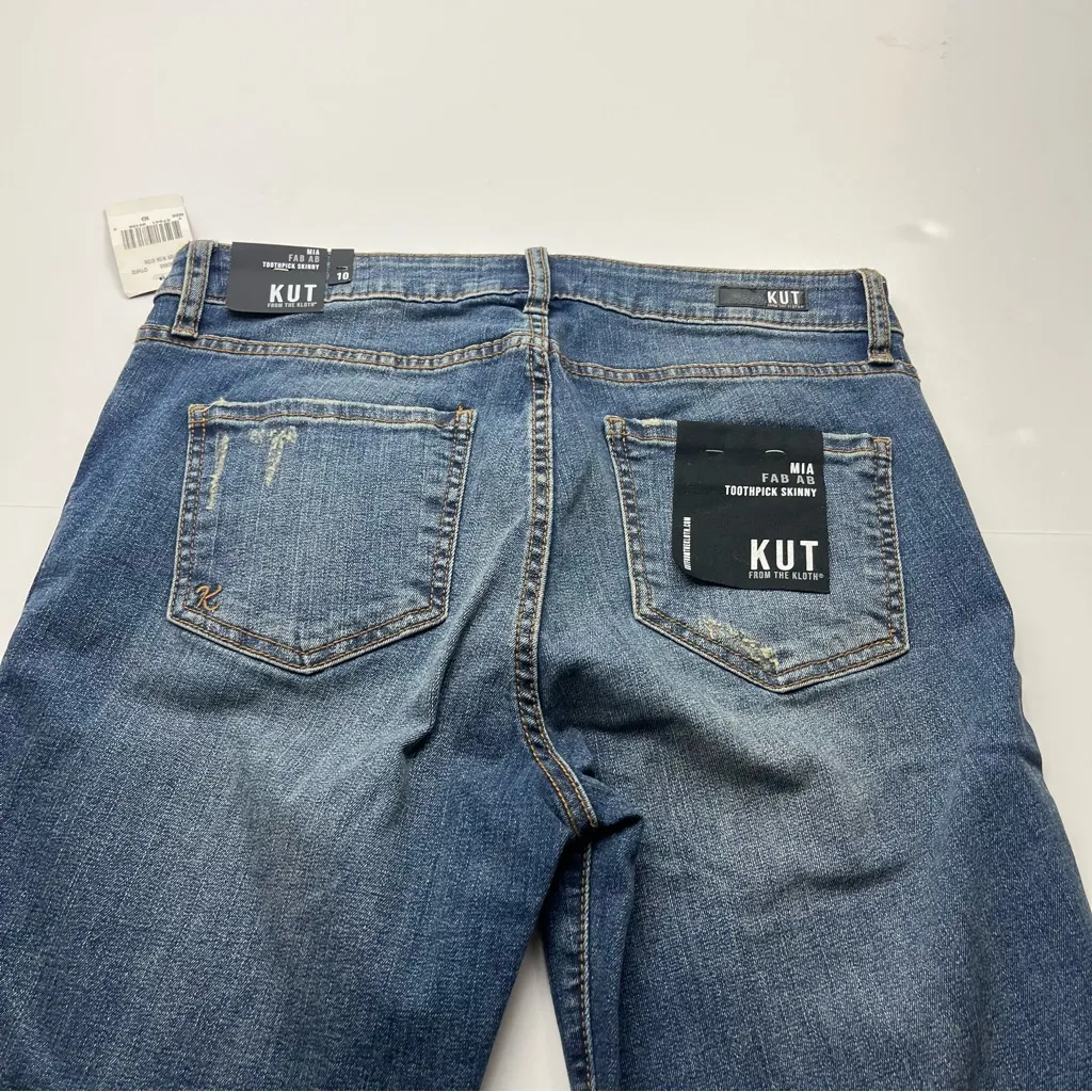 Kut From the Kloth Mia Fab Ab Toothpick Skinny Jean Women Size 10 Blue Denim NEW - Image 15