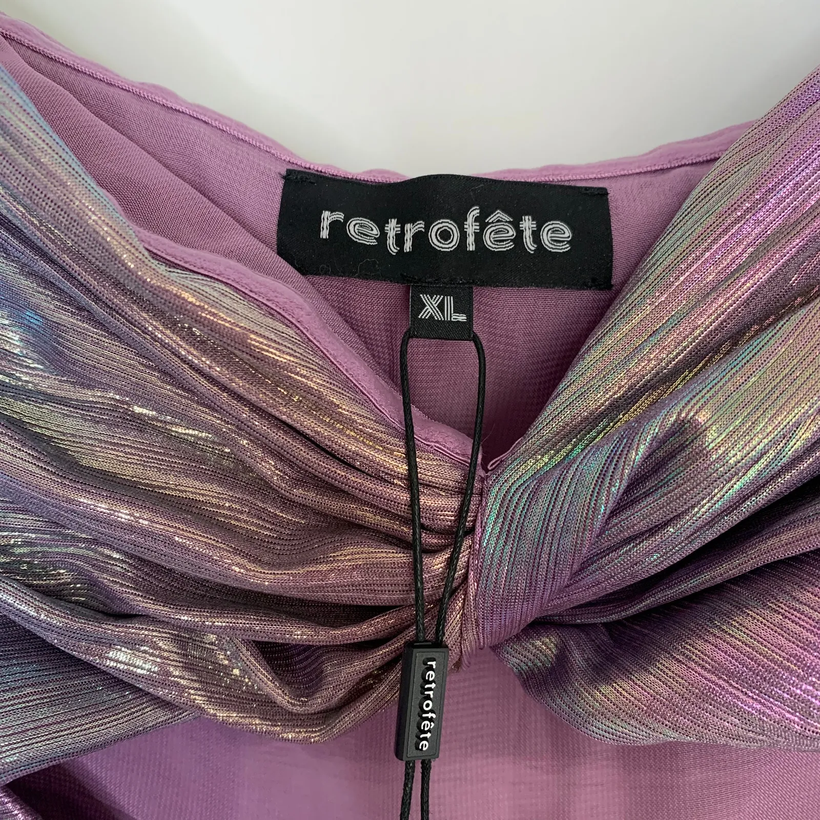 Retrofete Soleil Dress Lilau Lilac Aurora Iridescent Womens New X-Large - Image 14