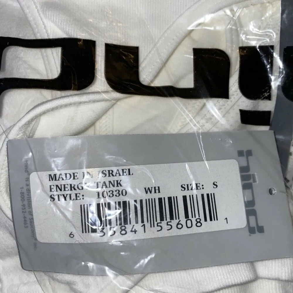 Hind Womens Small Seamless White Energy Pullover Racerback Tank NWT - Image 9