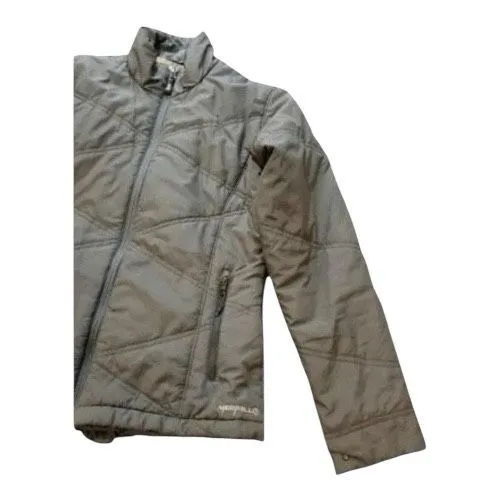 Merrell Grey Quilted Women Jacket Size XS Winter Puffer Zipper Drawstring Hem - Image 4