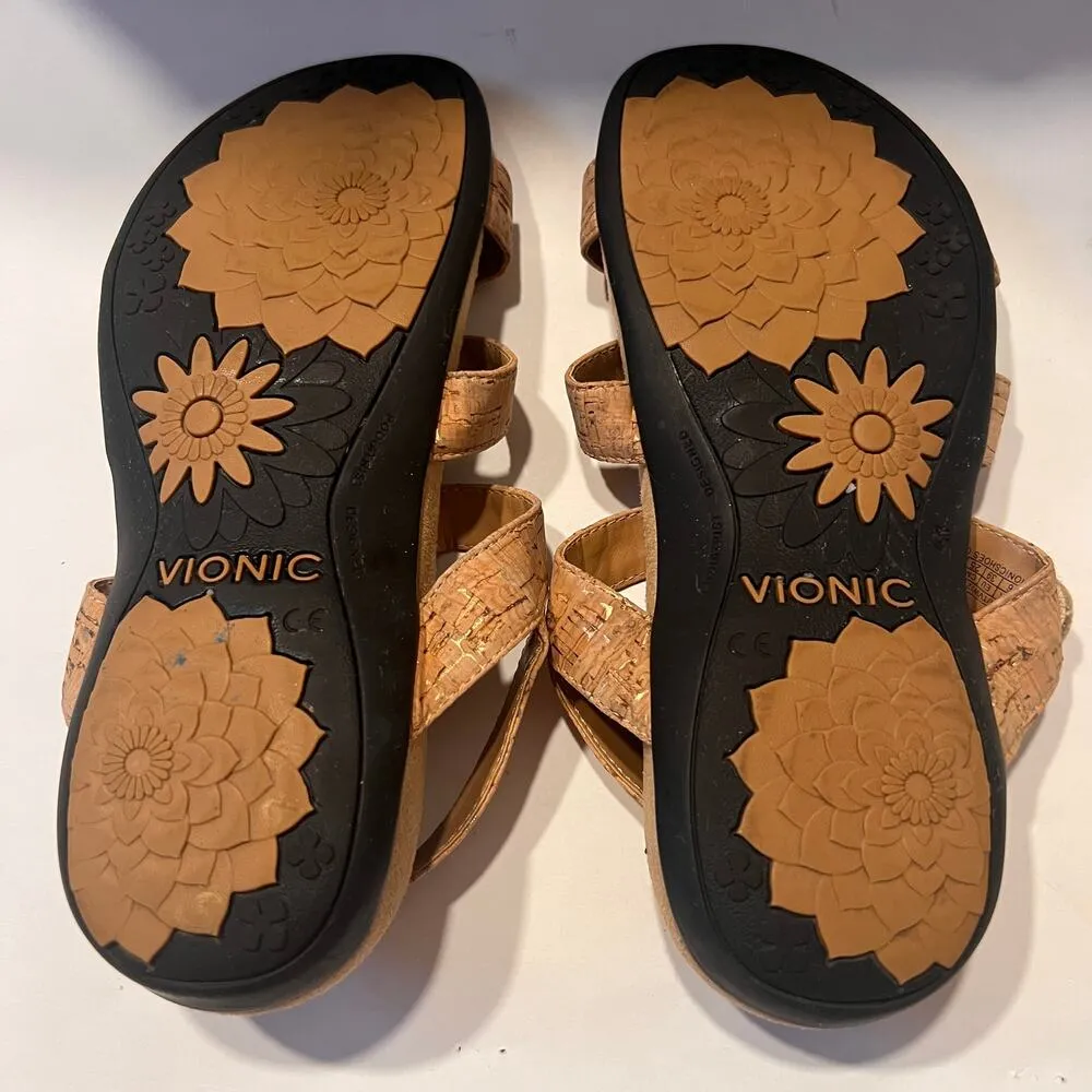 Vionic Amber Cork Orthaheel Sandals Sz 8 - Image 4