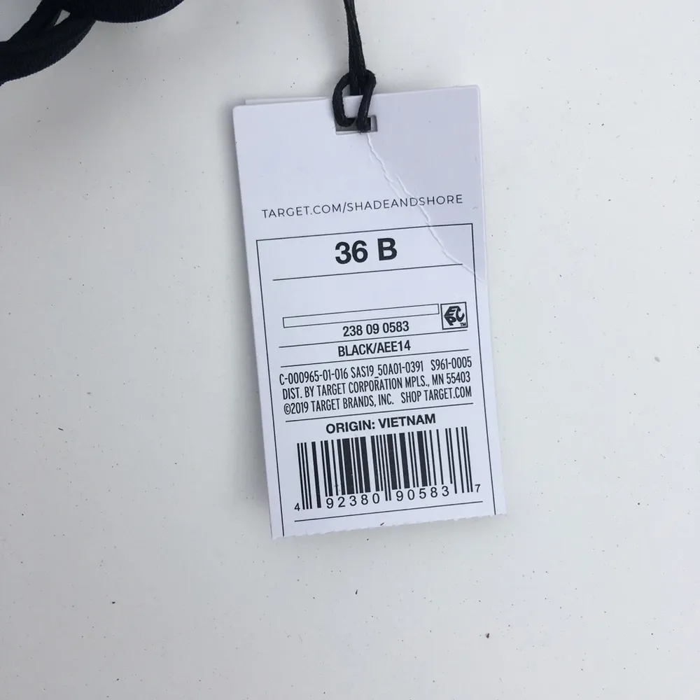 Shade & Shore Bikini Top Size 36B Black Strappy Push Up Padded Swim Top NWOT - Image 4