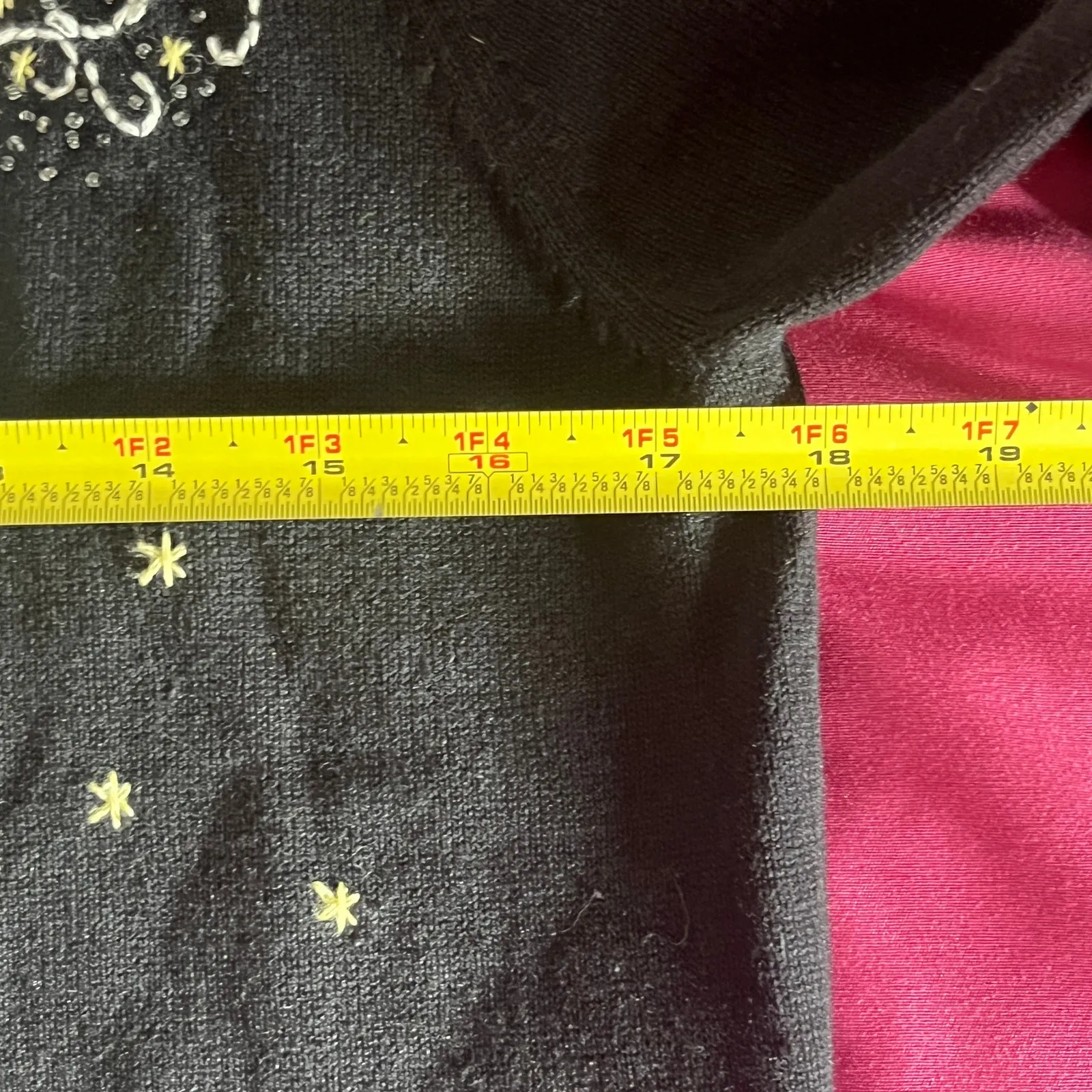 Carroll Reed Women's Black Angel Embroidered Button Cardigan Sweater Large - Image 5