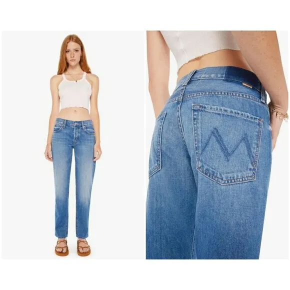 💕MOTHER SUPERIOR💕 Slider Hover Jeans ~ Heart Throb Button Fly 26 NWOT Blue - Image 3