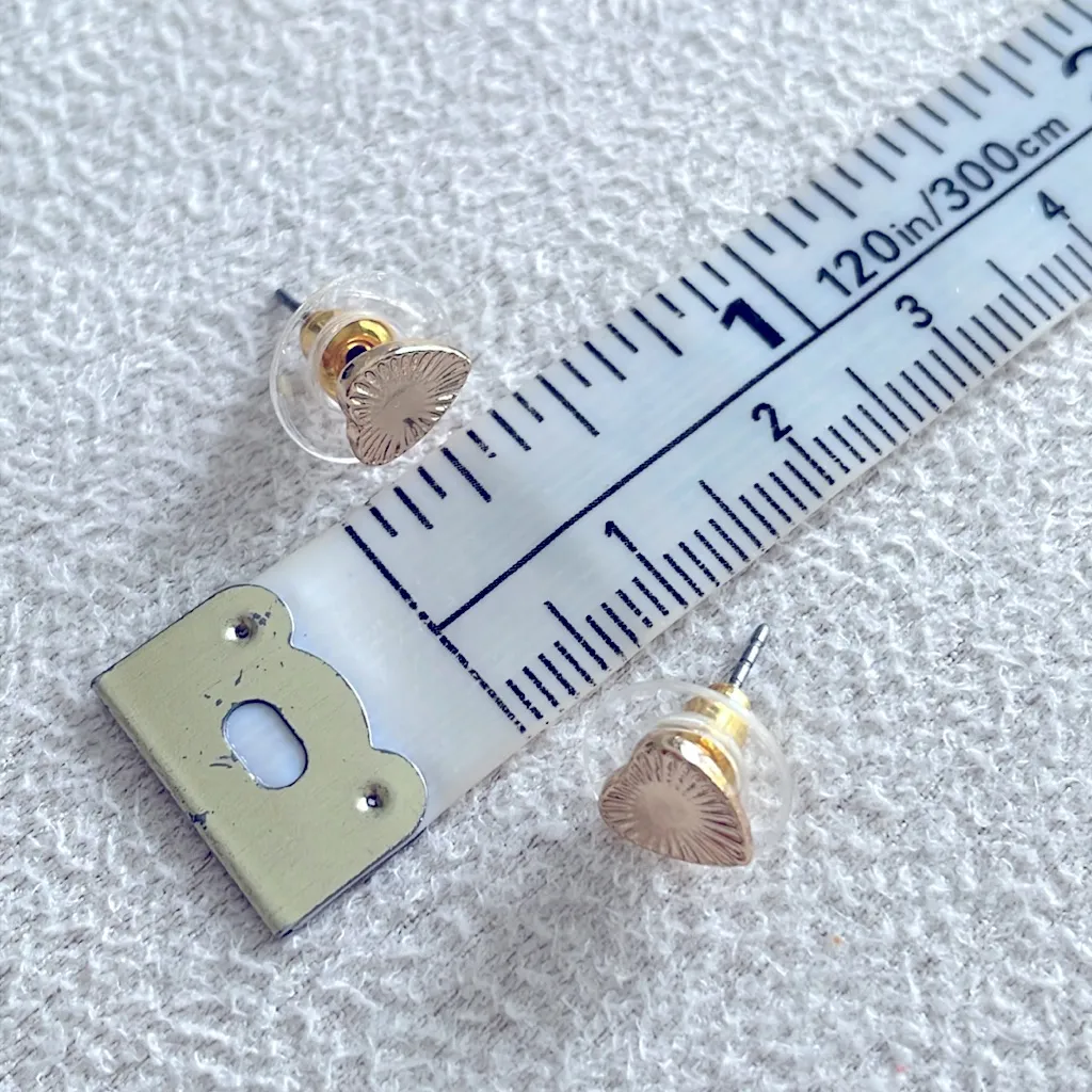 Heart shaped sun cast studs - Image 3