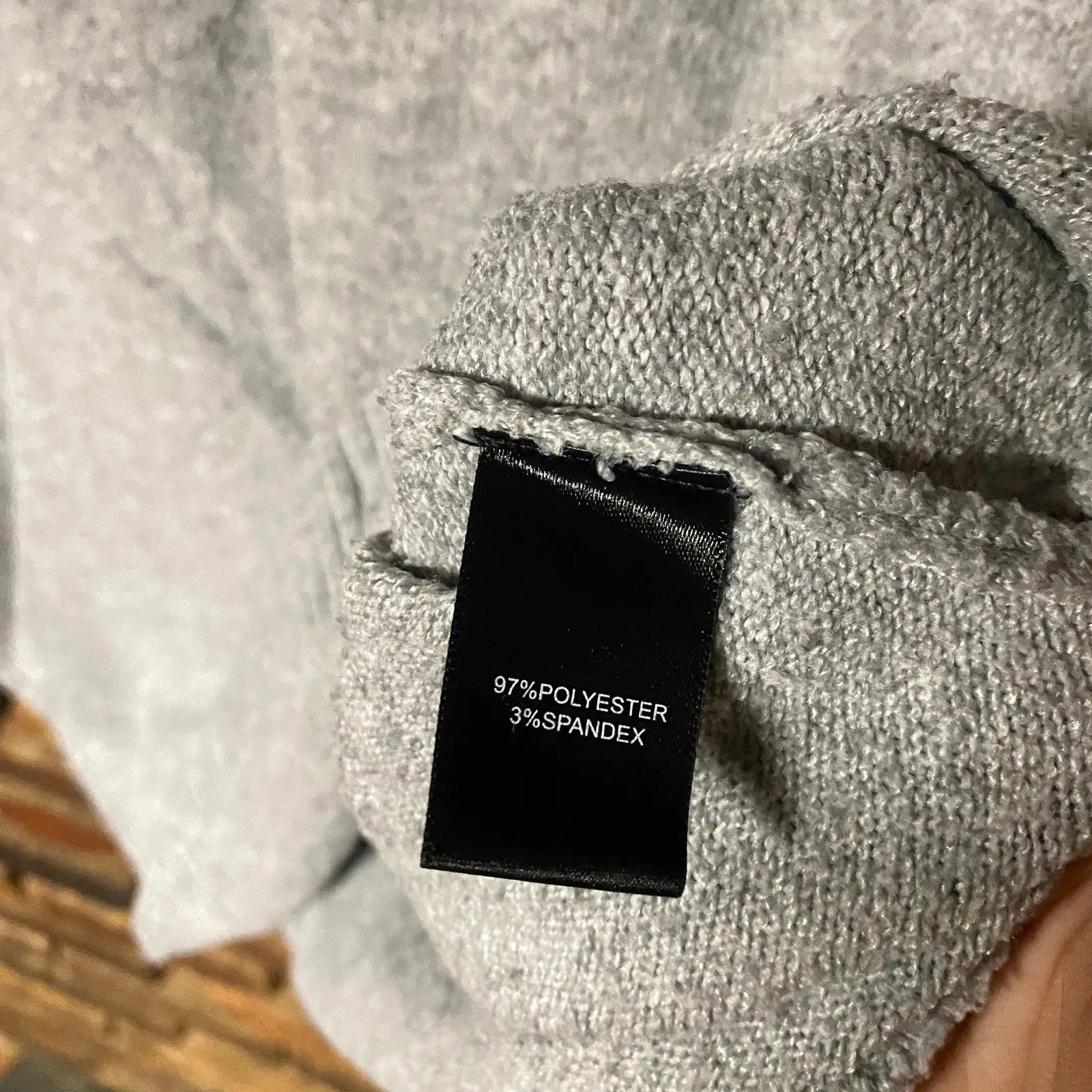 Tahari Gray Thick Knit Turtleneck Pullover Oversized Sweater Women's Size Large - Image 6