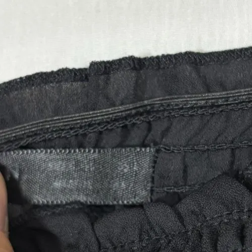 Smocked Crop Top Womens S Black Puff Sleeve Milkmaid Whimsigoth Cottagecore - Image 7