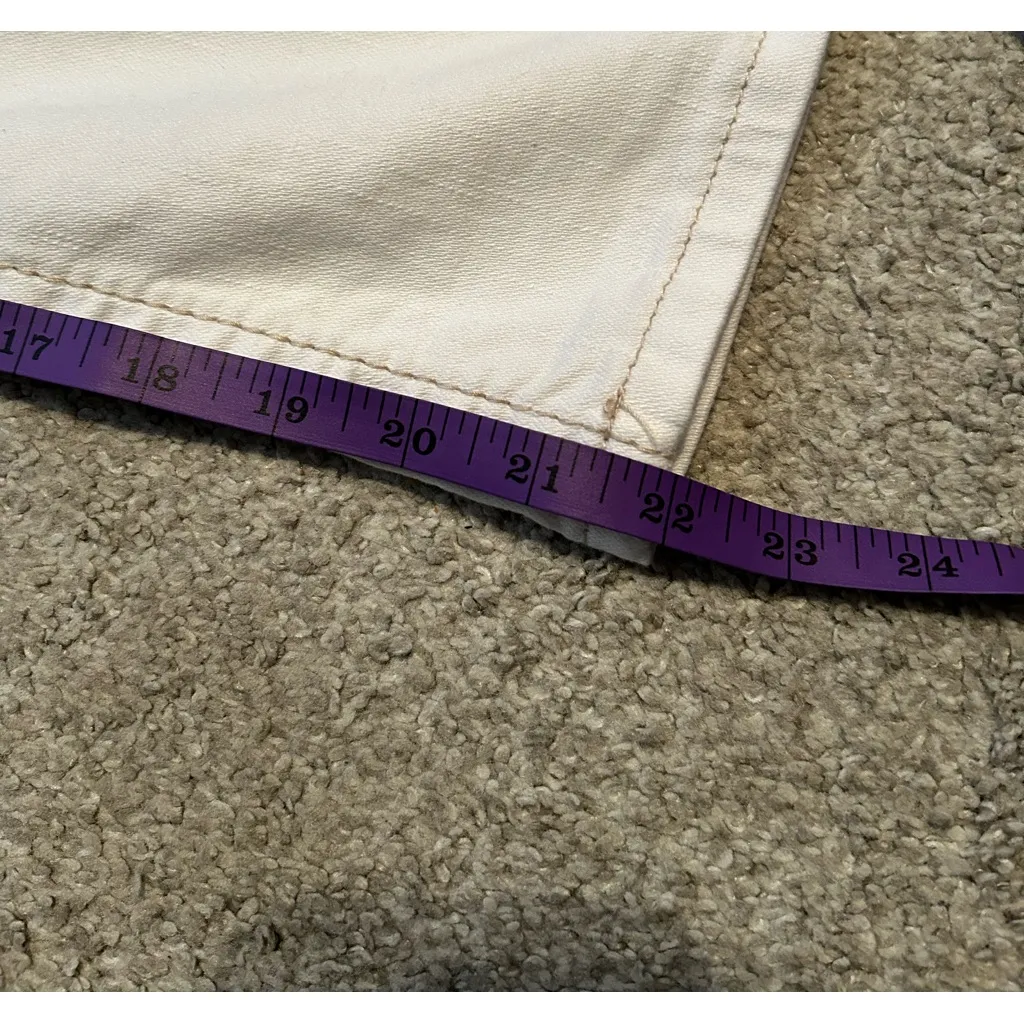 Miss Me Womens‎ Size 25 Signature Cuffed Capri Jeans White Embellished Pockets - Image 4