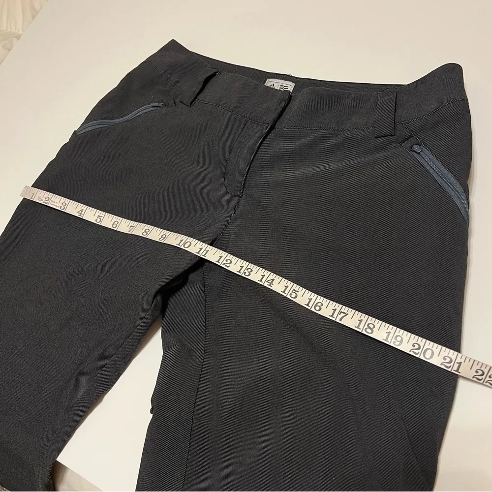 Adidas Pants Womens charcoal Gray Chino Lightweight Casual Zip Pocket, sz 6 - Image 5