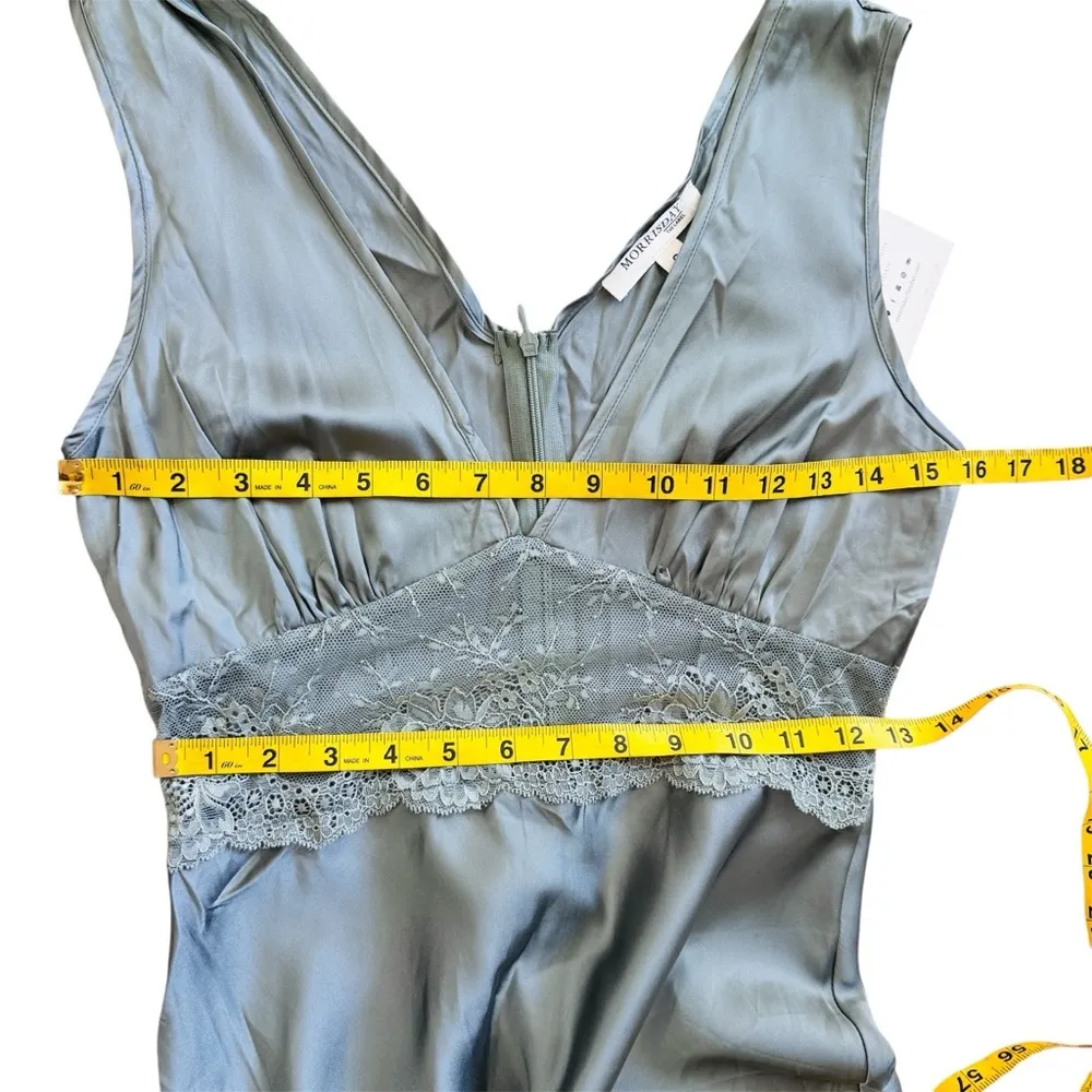 Morrisday The Label Dusty Green Satin Lace V - Image 9