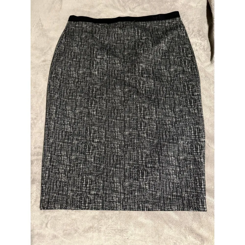 NWOT Sanctuary Women's Gray Black Print Pull Tweed Pencil Skirt Size XL Stretchy - Image 2