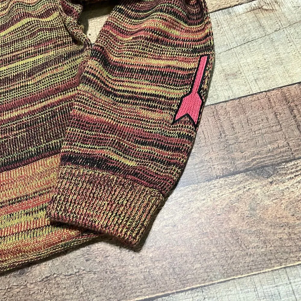 The Upside | Women's Multicolor Rolled Neck Horizontal Stripe Sweater Sz XXS/XS Red - Image 5