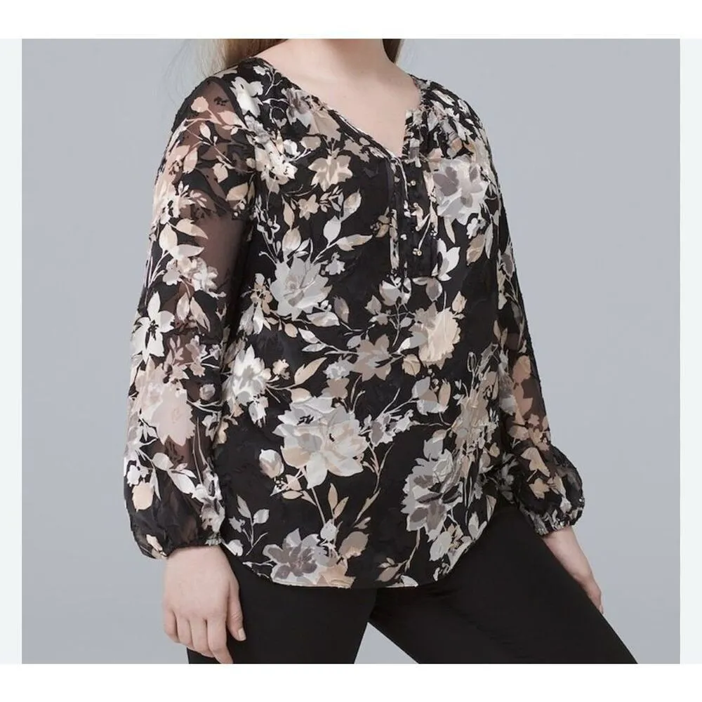 White House Black Market Kelsey Blouse Size 2P - Image 11