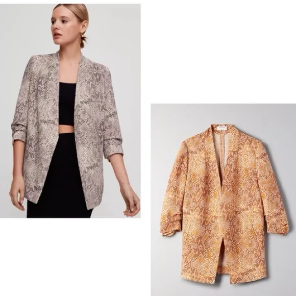 Babaton Power Hip Blazer Macaulay Snake Print size 4 - Image 11