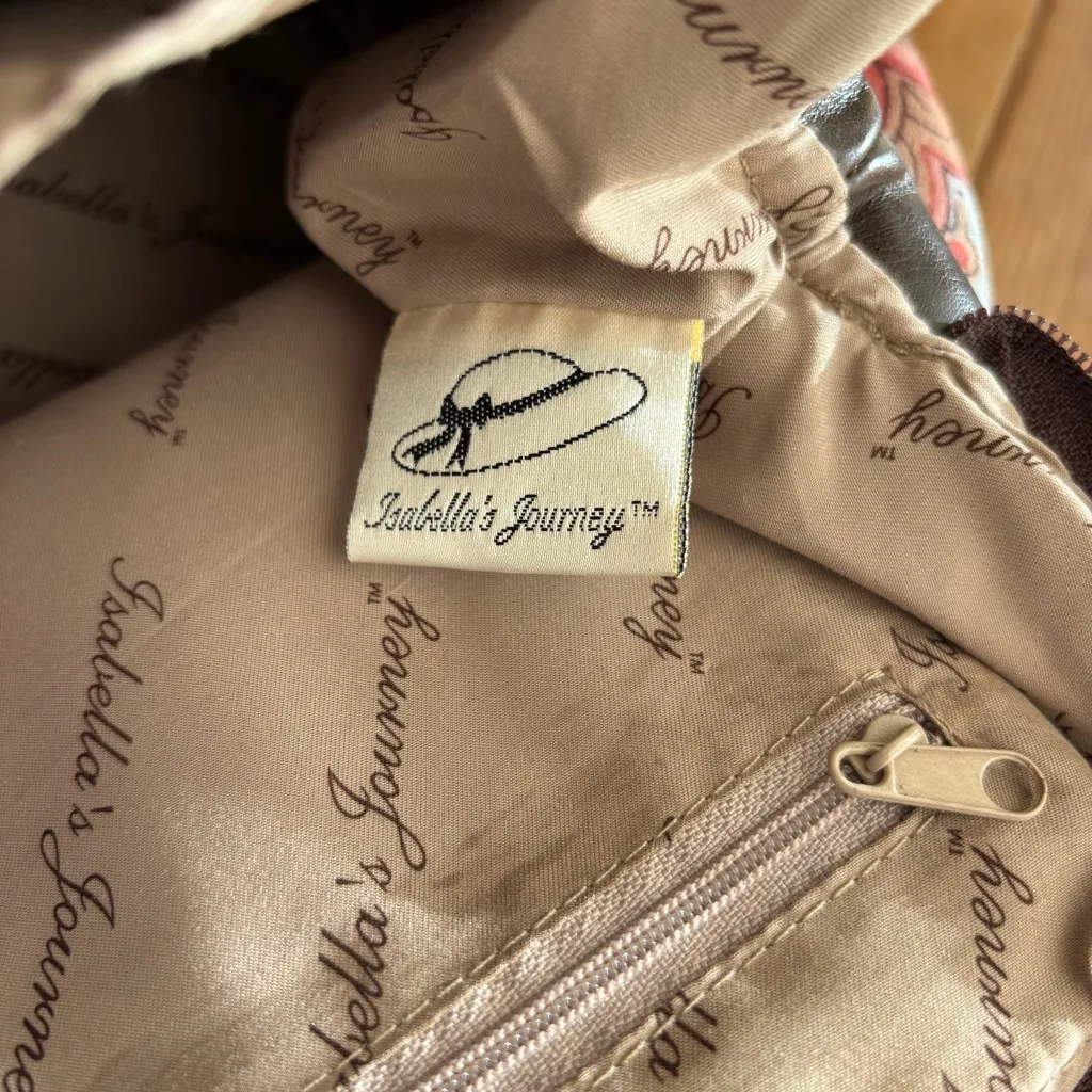 Isabella’s Journey Tan Floral Handbag - Image 8