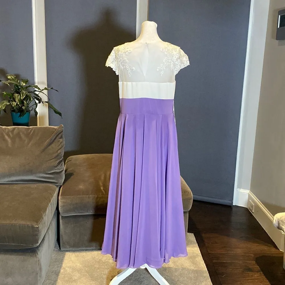 Women’s Ivory Lace Top Chiffon V - Image 5