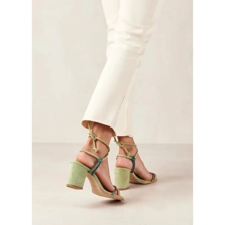 ALOHAS Grace Bicolor Green Leather Sandals Size 6.5 - Image 7