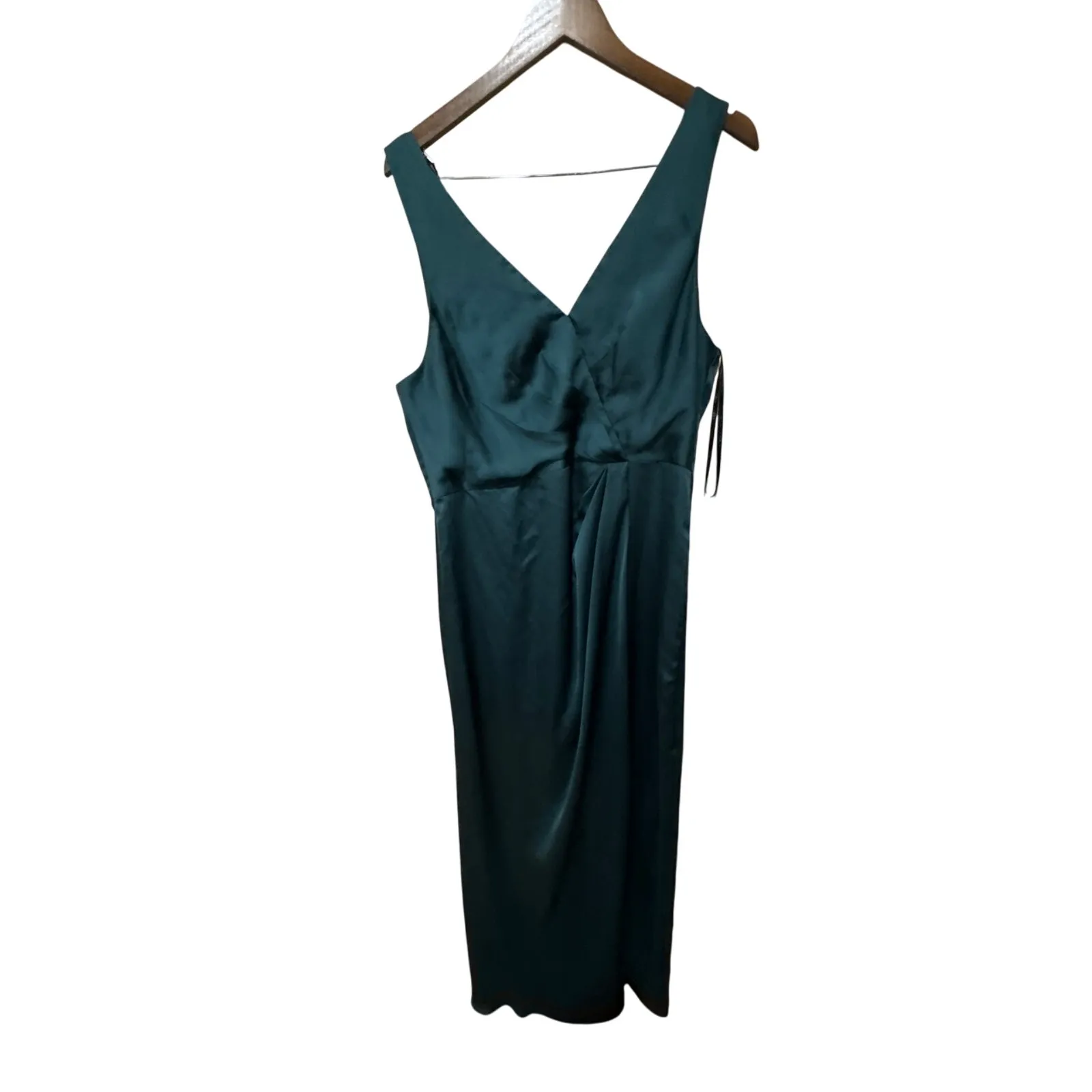 After Six Faux Wrap Whisper Satin Maxi Dress Size 16R New with‎ Tags - Image 6