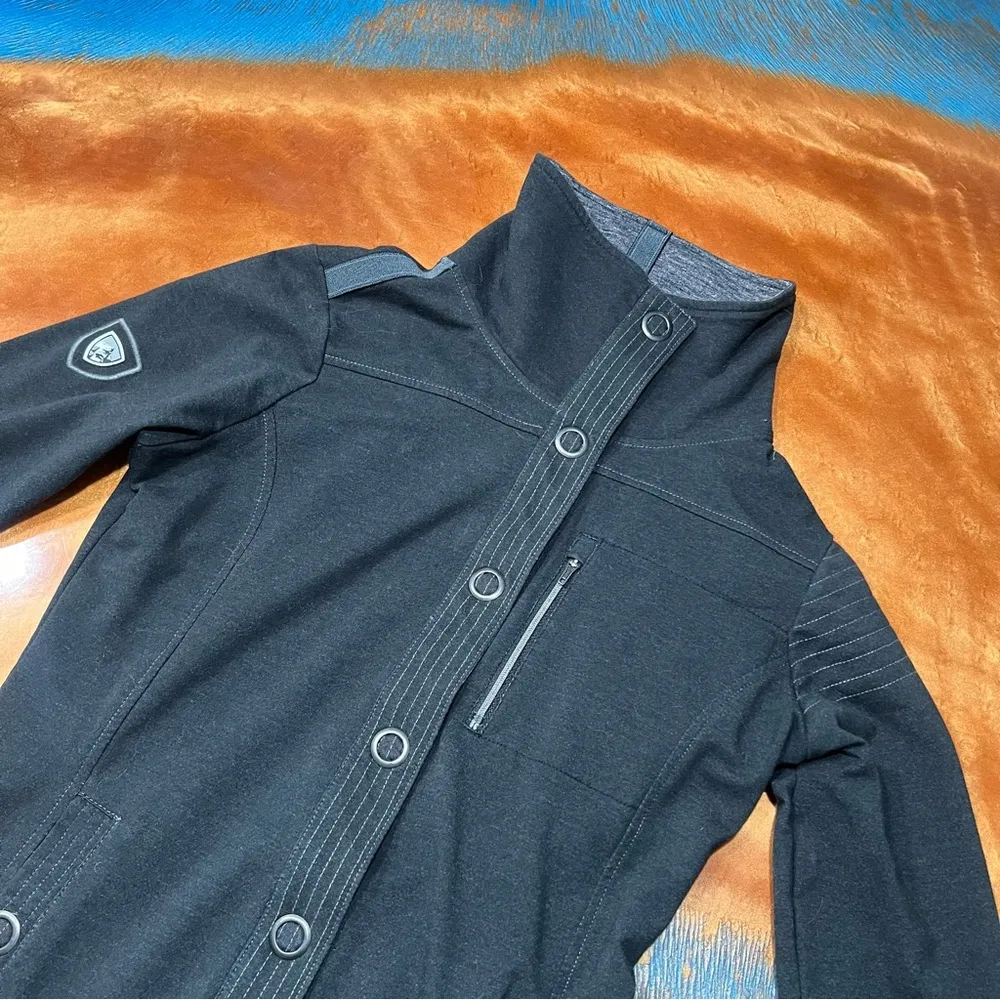Kuhl Krush Snap front jacket size small Gray Jacket Thumbholes outdoor - Image 10