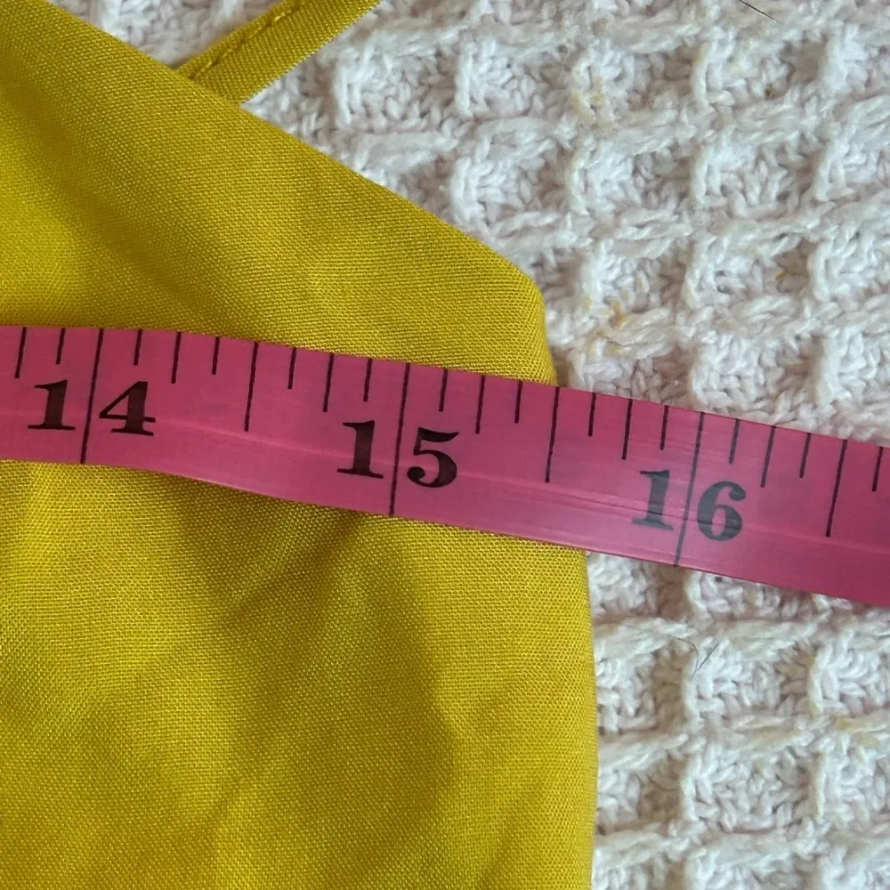 Shabby Chic yellow spaghetti strap summer dress with knot detail and slit SM NWT - Image 7