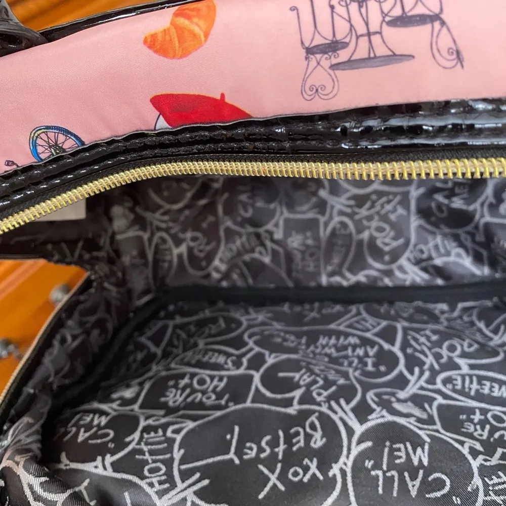 Betsey Johnson Pink Paris Skulls Bag - Image 3