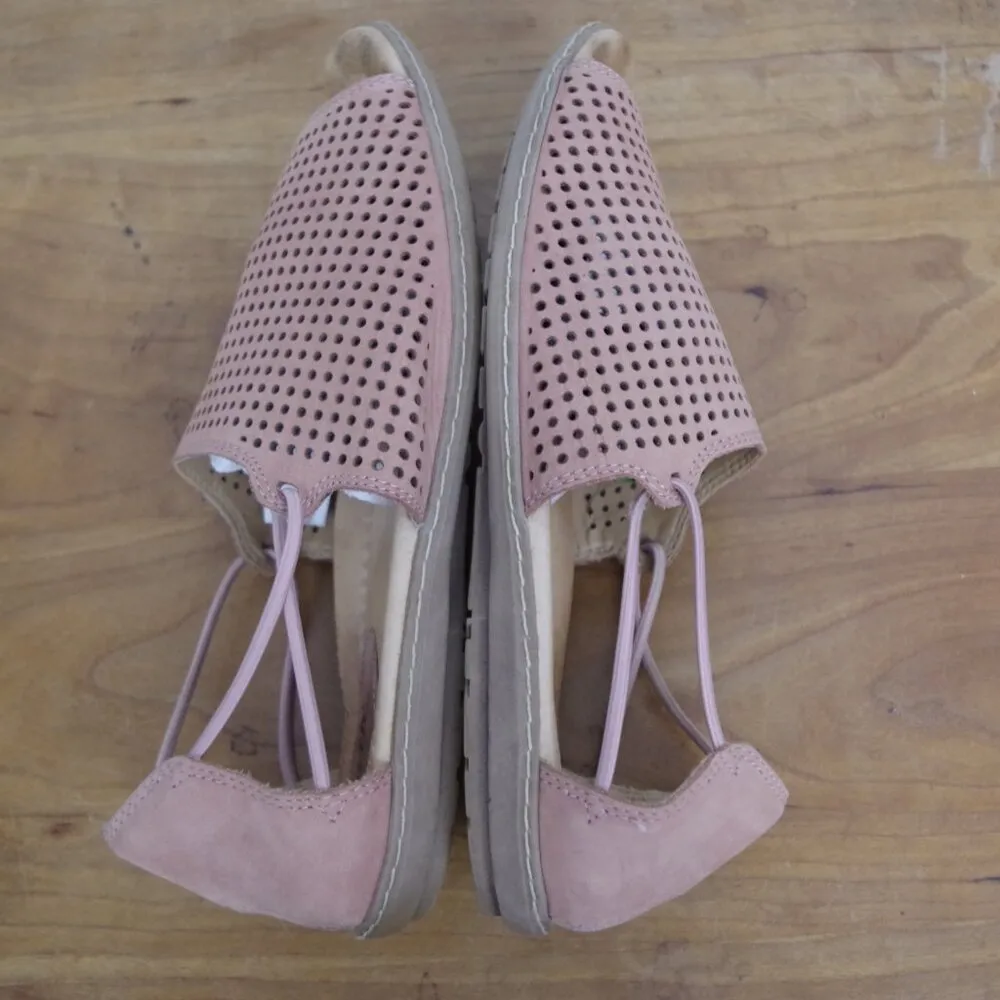 Earth Shelly Leather Perforated Sandals Size 9.5 Pink - Image 4