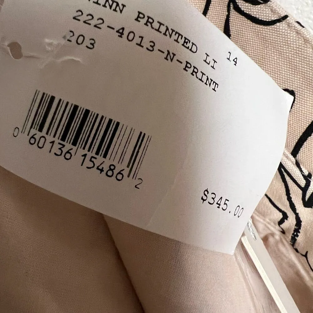 Jonathan Simkhai Beige Floral Linen Belted High Waist Shorts Size 14 Black - Image 10