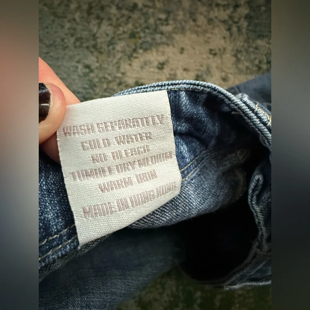 Vintage 90s BKE Midtown low rise button fly denim jean shorts, size 30 - Image 12